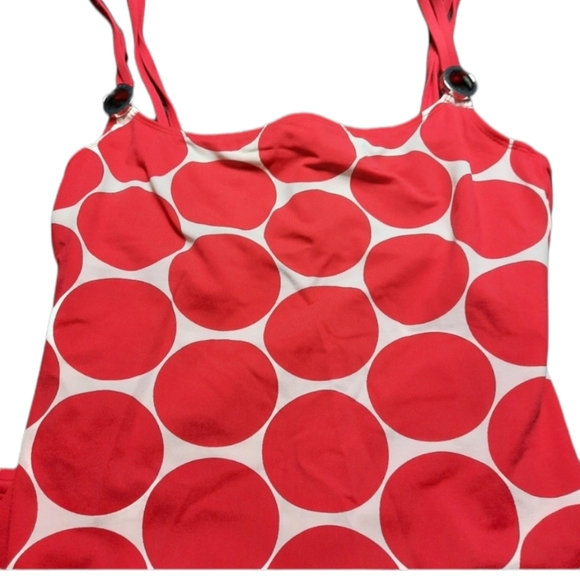 La Blanca Tankini Red Polka Dot 2pc SZ 6 - Picture 4 of 8